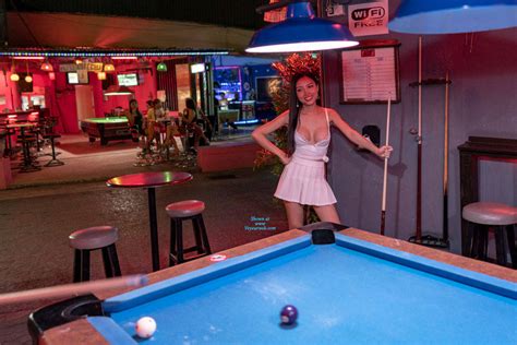 Relaxing And Playing Pool With No Bra Or Panties September 2018