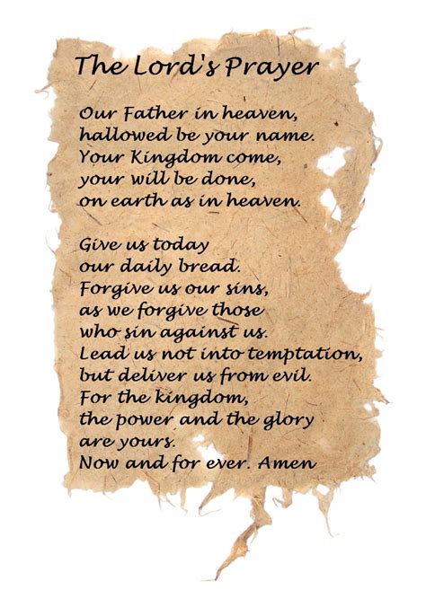 lords prayer posters
