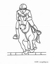 Menino Caballo Cavalo Salto Saltando Obstaculos Hellokids Jumping Equitacion sketch template