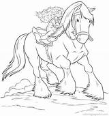 Merida Brave Kleurplaten Koni Angus Wydruku Dolina Riding Pferde Kolorowanki Konie Ribelle Kolorowanka Malowanki Konik Malowania Coloringhome Paarden sketch template