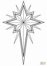 Coloring Star Christmas Pages Printable Drawing sketch template