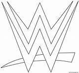 Coloring Wwe Pages Logo Printable Color sketch template