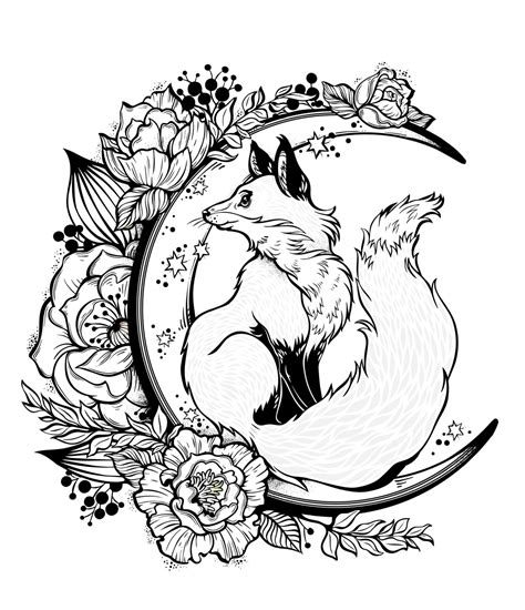 love  fox coloring pic  beautiful fox coloring page