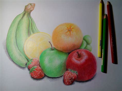 gambar buah buahan menggunakan objek bentuk dasar