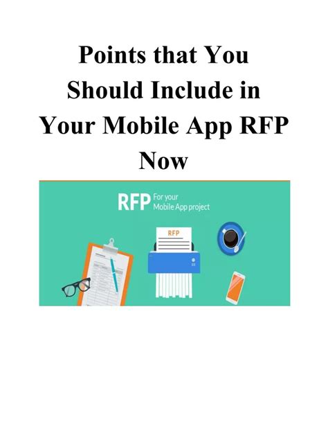points    include   mobile app rfp