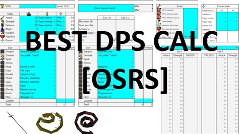 dps calculator nmz exp rates calculator find   items    osrs youtube