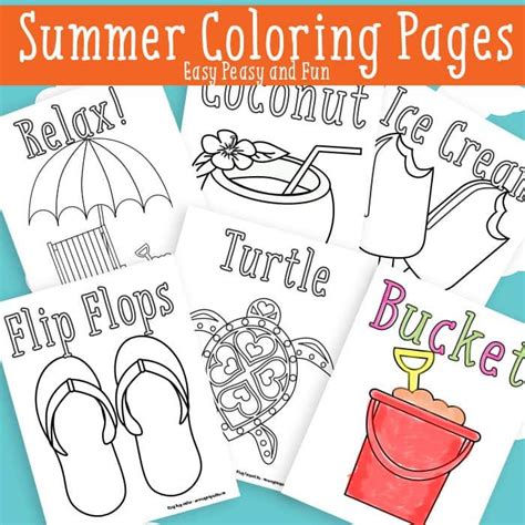 summer coloring pages  printable easy peasy  fun summer