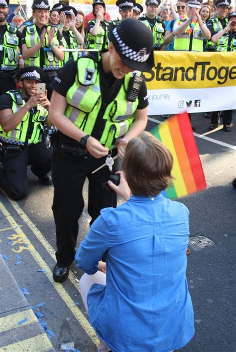 Watch The Beautiful Moment A Woman Proposed To Her Police