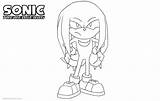 Sonic Knuckles Hedgehog Coloring Pages Echidna Color Kids Printable sketch template
