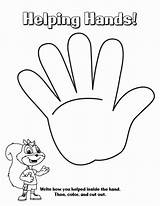 Hand Hands Helping Coloring Pages Handprint Cut Washing Color Cartoon Clipart Drawing Getcolorings Getdrawings Thanksgiving Go Print Printable Cliparts Library sketch template