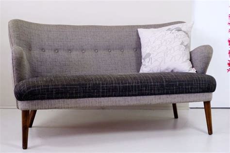 Danish 1950s Freeform Sofa With Two Toned Upholstery Scandinavian