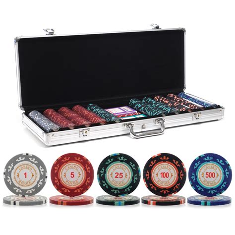 pc  imperial poker chip set  aluminum case casino supply