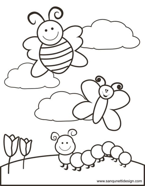 starry shine spring preschool coloring pages