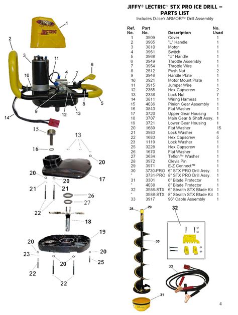 jiffy lectric model  ice auger parts