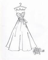 Dress Drawing Sketches Wedding Fashion Easy Sketch Simple Coloring Gown Dresses Drawings Pages Clothes Graduation Custom Cap Illustration Kids Draw sketch template