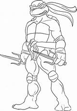 Ninja Coloring Turtles Teenage Mutant Pages Kids sketch template