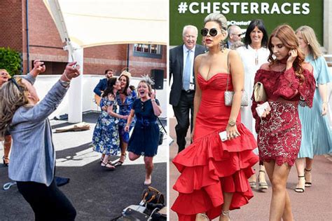 chester races punters join wayne rooney for glam and boozy ladies day daily star