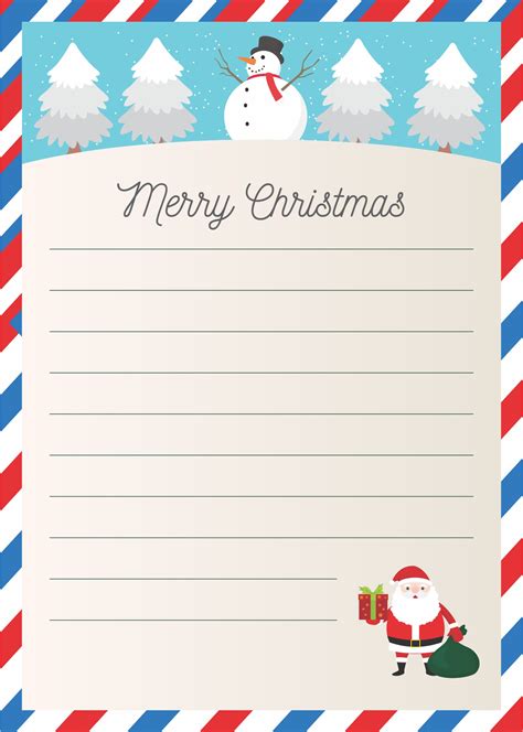 printable christmas letter  santa templates