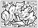 Graffiti Coloring Pages Characters Getdrawings sketch template