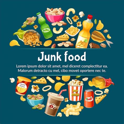 premium vector poster  junk food