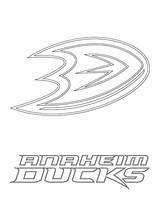 Ducks Anaheim Logo Coloring Pages Printable Nhl Supercoloring Color Categories sketch template