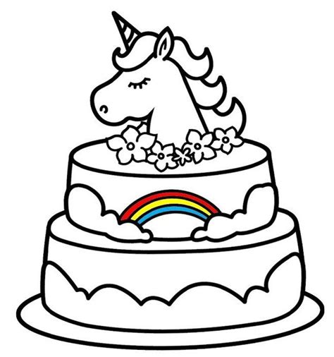 unicorn cake coloring pages valentine coloring pages happy birthday