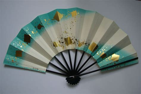vintage japanese folding fan quat cam tay trung quoc phu kien