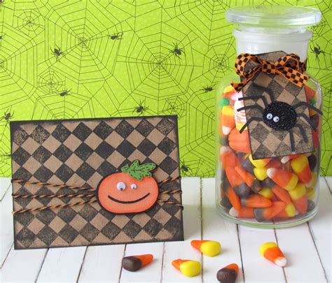 halloween card and treat tag