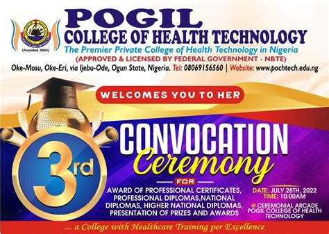 pochtech  convocation ceremony date   hnd