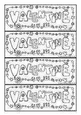 Bookmarks Valentine Colouring Pages Become Member Log sketch template