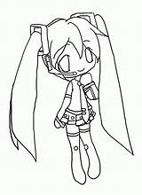 Coloring Miku Hatsune Drawing Pages Chibi Cute Clipart Netart Library Figure sketch template