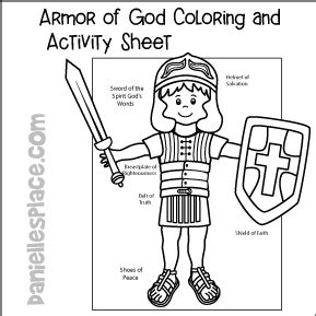 armor  god coloring  activity sheet bible story crafts bible