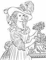 Antoinette Marie Coloring Pages Printable Clipart sketch template