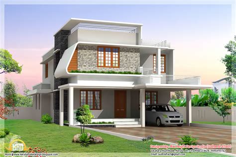 beautiful modern home elevations kerala home design  floor plans  dream houses
