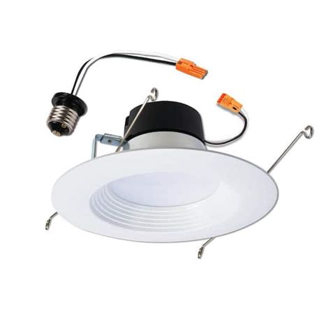 halo lt      white integrated led recessed ceiling light retrofit trim   soft