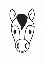 Paard Hoofd sketch template