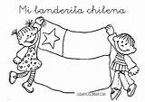 Patrias Bandera Chilena Panqueque Fondas sketch template