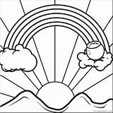 Sunrise Coloring Pages Getcolorings Color Printable Pot Rainbow sketch template