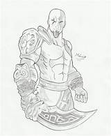 Kratos War Links Coloringcity sketch template
