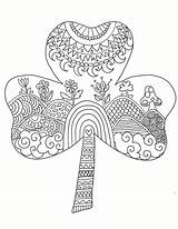 Patricks Patrick Shamrock Adults Mandala Familyfriendlywork Celtic Napisy sketch template