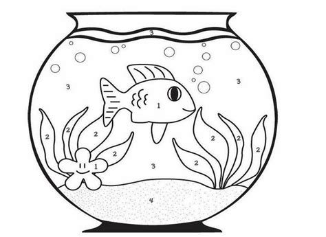 fish bowl coloring coloring pages