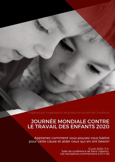 Modèles Daffiches Journée Contre Le Travail Des Enfants Canva