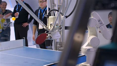 Ping Pong Playing Robot Vs Human Ces 2018