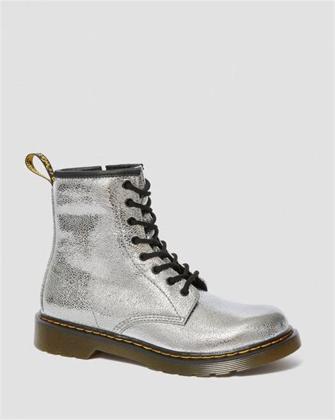 youth  crinkle metallic lace  boots dr martens