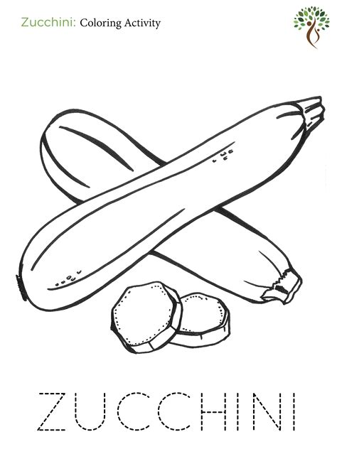 zucchini coloring sheet coloring pages