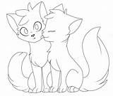 Cats Drawing Warrior Base Couple Use Getdrawings Warriors sketch template