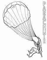 Parachute sketch template