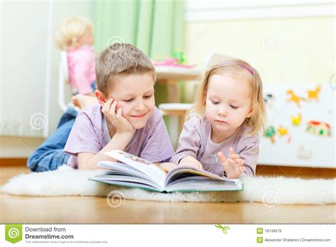 brother and sister reading royalty free stock images image 18749579