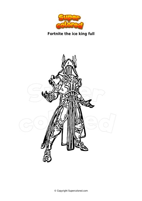 coloring page fortnite  ice king full supercoloredcom