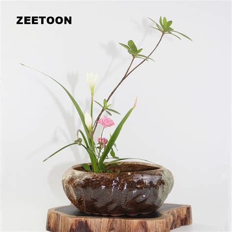 Zen Flower Pot Japanese Ikebana Floral Tabletop Vase Flower Arranging